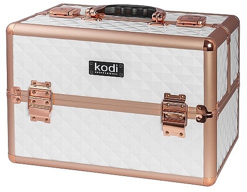 Кейс для косметики №44, белый, розовое золото - Kodi Professional — фото N1