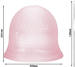 Шапочка латексная для мелирования волос с крючком, прозрачная розовая - Cosmo Shop Megicap — фото N3