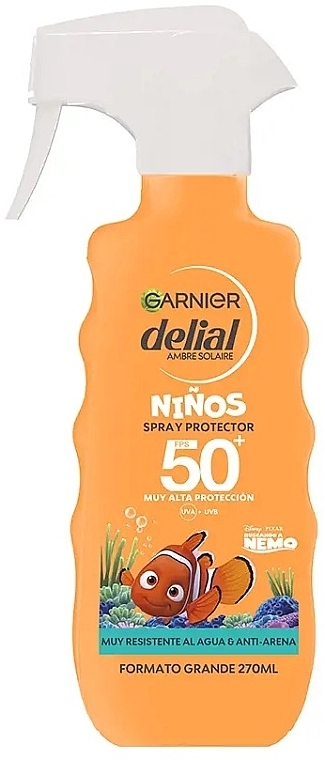 Сонцезахисний спрей для дітей - Garnier Delial Kids Protection Spray SPF50+ — фото N1
