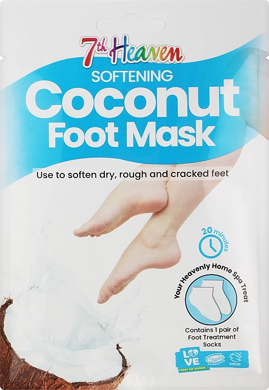 Кокосовая маска для ног - 7th Heaven Coconut Foot Mask — фото N1
