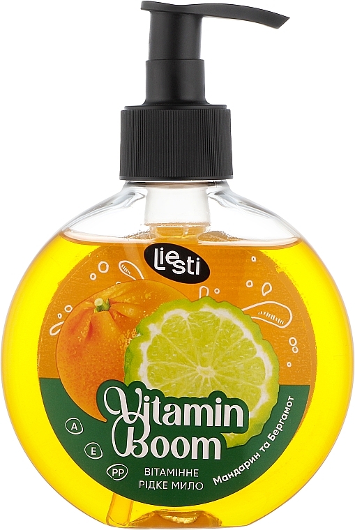 Витаминное жидкое мыло "Мандарин та Бергамот" - Liesti Vitamin Boom Liquid Soap