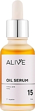 Олійна сироватка зі скваланом для всіх типів шкіри - ALIVE Cosmetics Oil Serum 15 — фото N2