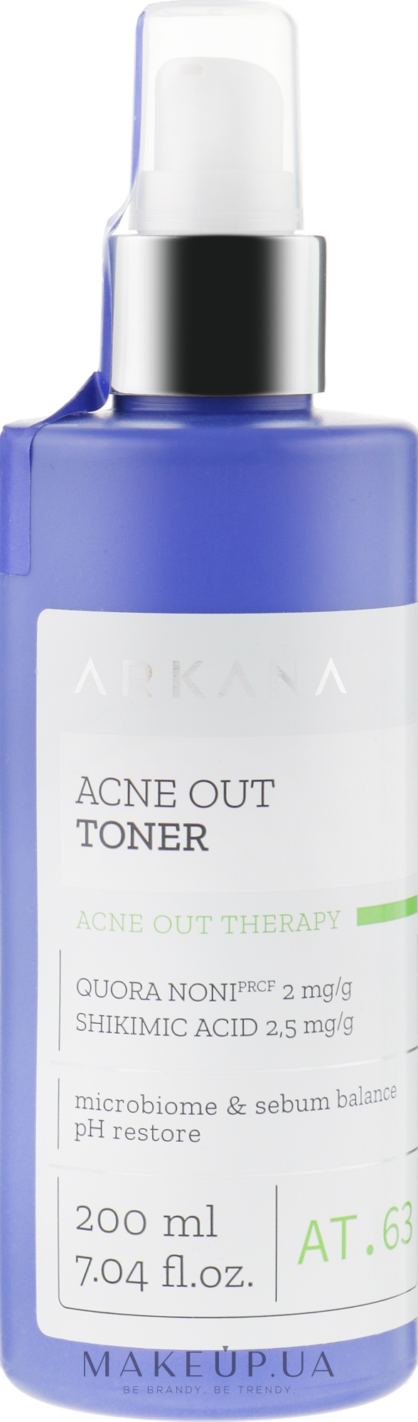 Очищающий тоник для жирной кожи и склонной к прыщам - ARKANA Acne Out Toner — фото 200ml