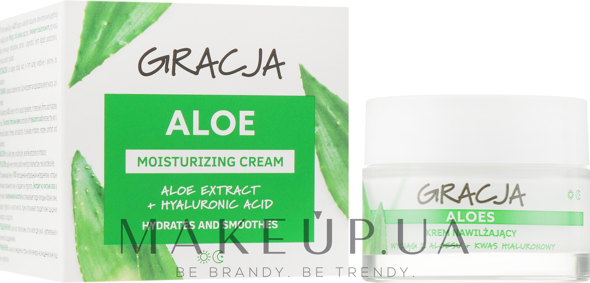 Зволожуючий крем проти зморшок з алое і гіалуроновою кислотою - Miraculum Gracja Aloe Moisturizing Face Cream — фото 50ml