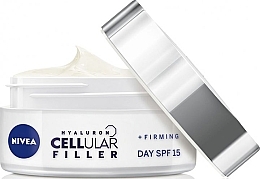 Парфумерія, косметика Денний крем із гіалуроновою кислотою - NIVEA Hyaluron Cellular Filler Firming Anti-Age Day Cream SPF 15
