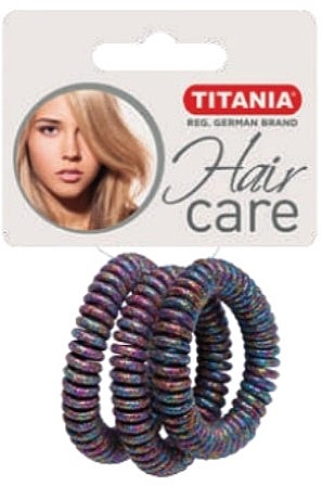 Резинка для волос пластмассовая "Anti Ziep", разноцветная, 3шт, диаметр 5см - Titania — фото N1