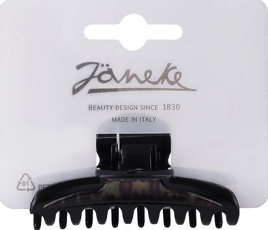 Заколка-краб для волос JG71099 MAC, 7 x 2.6 см, черная - Janeke Hair Clip — фото N1