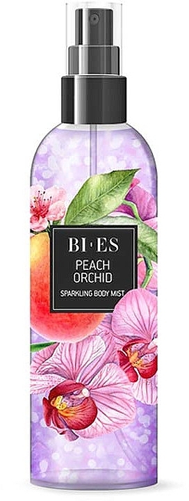 Сверкающий спрей для тела "Персик и орхидея" - Bi-Es Peach & Orchid Sparkling Body Mist — фото N1