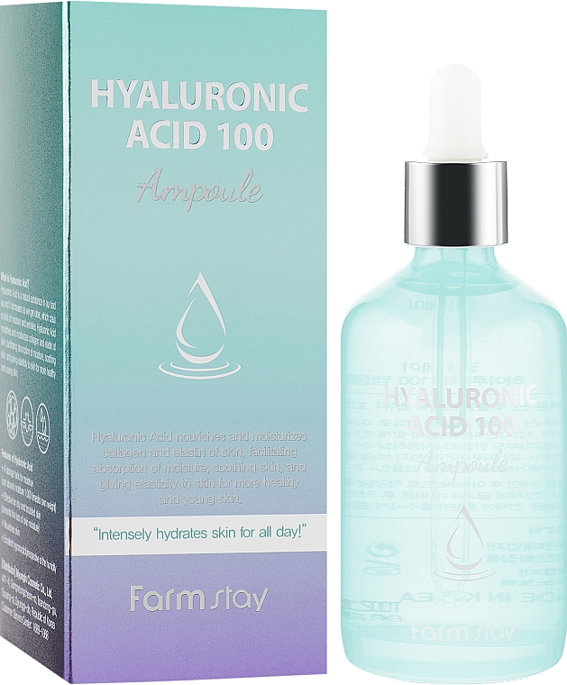Зволожувальна сироватка з гіалуроновою кислотою - FarmStay Hyaluronic Acid 100 Ampoule