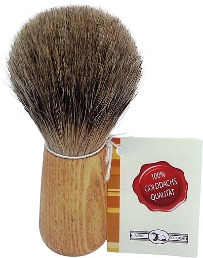Помазок для бритья, тонкий ворс, каучуковое дерево - Golddachs Shaving Brush Finest Badger Rubber Wood — фото N1