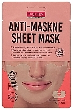 Тканинна маска для нижньої частини обличчя - Purederm Anti-Maskne Sheet Mask — фото N1