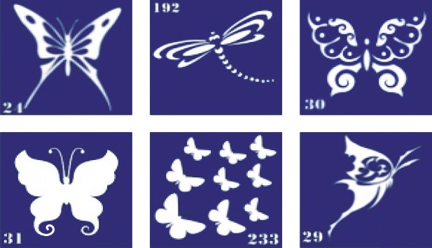 Набор трафаретов "Бабочки" - Biofarma — фото N1