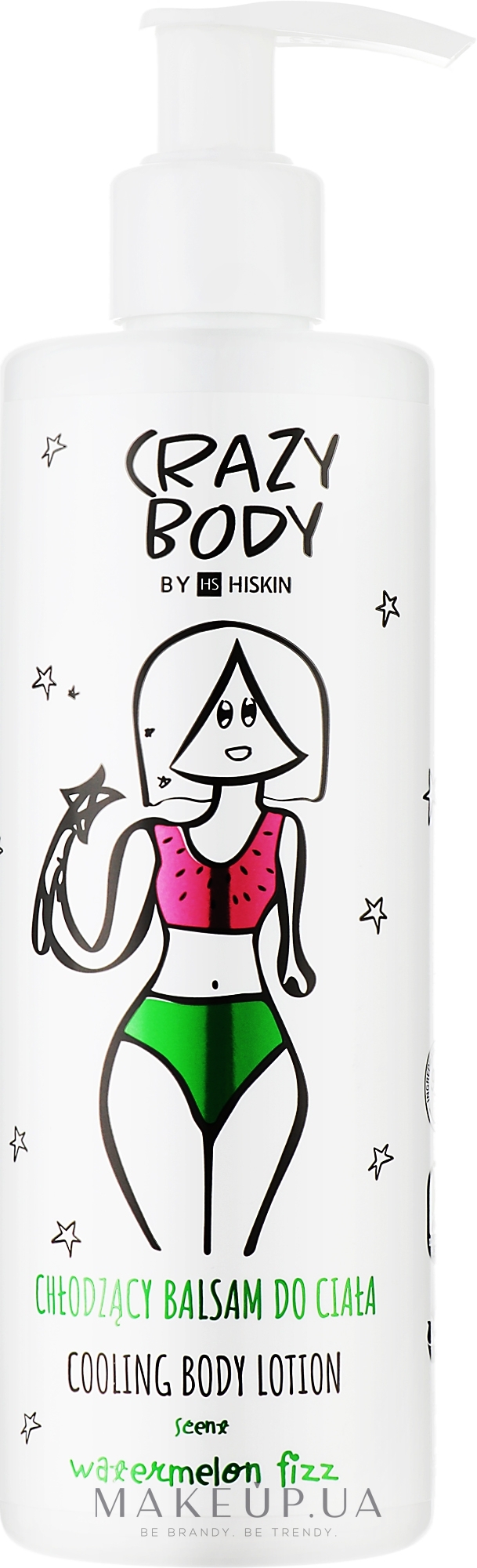 Охолодний лосьйон для тіла "Кавун і м'ята" - HiSkin Crazy Body Cooling Body Lotion Watermelon Fizz — фото 300ml