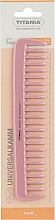Парфумерія, косметика Гребінець пластиковий 18.5 см, світло-рожевий - Titania