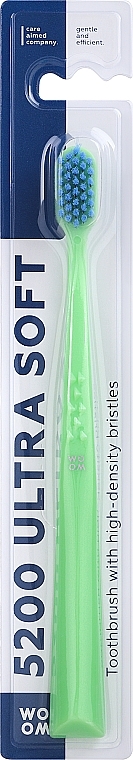 Зубна щітка м'яка, зелена - Woom 5200 Ultra Soft Toothbrush — фото N1