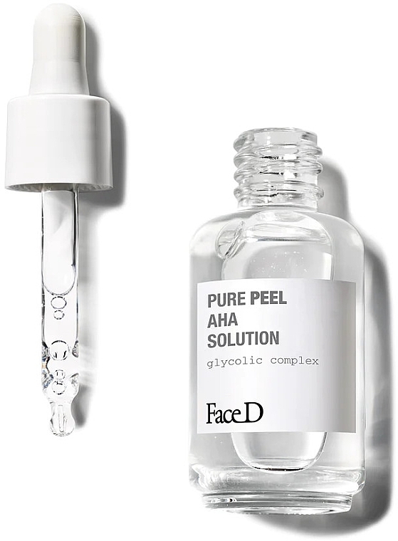 Гліколевий пілінг для обличчя - FaceD Pure Peel AHA Solution — фото N1