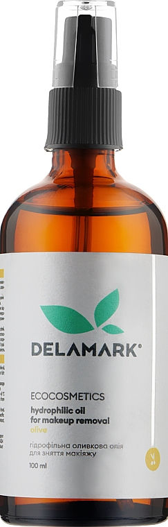 Гидрофильное масло для удаления макияжа "Оливковое" - DeLaMark Hydrophilic Olive Oil For Makeup Removal