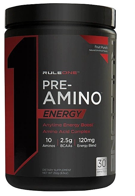Комплекс аминокислот - Rule One Pre-Amino Energy Fruit Punch — фото N1