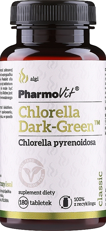 Диетическая добавка "Хлорелла" - Pharmovit Classic Chorella Dark-Green — фото N1