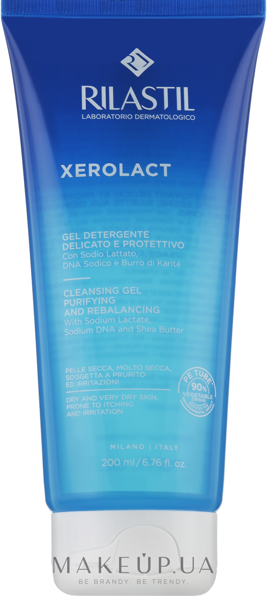 Мягкий очищающий защитный гель - Rilastil Xerolact Cleansing Gel Delicate & Protective — фото 200ml