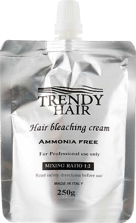 Блонд-крем для знебарвлення волосся, білий, малоаміачний - Trendy Hair Bleaching Cream No Ammonia — фото N1