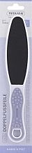 Тертка педикюрна двостороння з ручкою, бузкова - Titania — фото N1