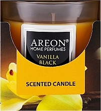 Ароматична свічка в склянці "Чорна ваніль" - Areon Home Perfumes Vanilla Black Scented Candle — фото N1