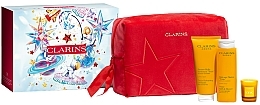 Набір - Clarins Tonic Ritual Christmas Set (show/conc/200ml + b/balm/200ml + candle/35g + bag/1pc) — фото N1