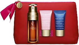 Духи, Парфюмерия, косметика Набор - Clarins Double Serum & Multi-Active Set (d/cr/15ml + n/cr/15ml + ser/50ml + bag)