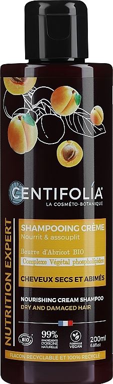 Крем-шампунь для сухого волосся з абрикосом і жожоба - Centifolia Cream Shampoo Dry Hair — фото N1