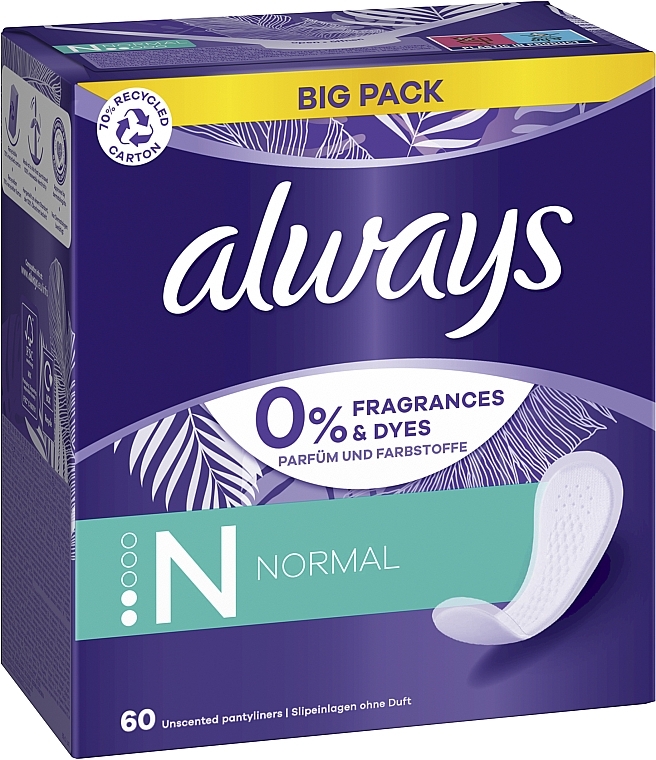 Ежедневные гигиенические прокладки без запаха, 60 шт - Always Daily Fresh Normal — фото N3