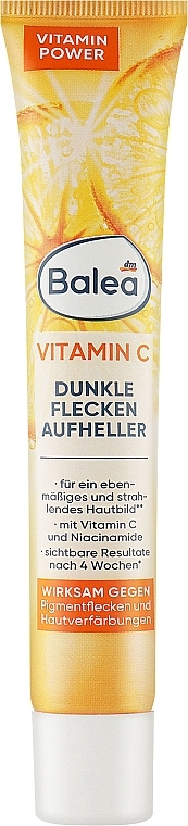 Крем-освітлювач проти пігментних плям - Balea Vitamin C Dunkle Flecken Aufheller — фото N1