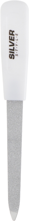 Пилка для ногтей сапфировая, 12 см, белая - Silver Style
