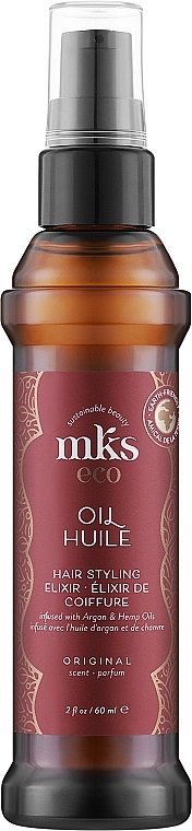 Масло для укладки волос - MKS Eco Oil Hair Styling Elixir Original Scent — фото N1