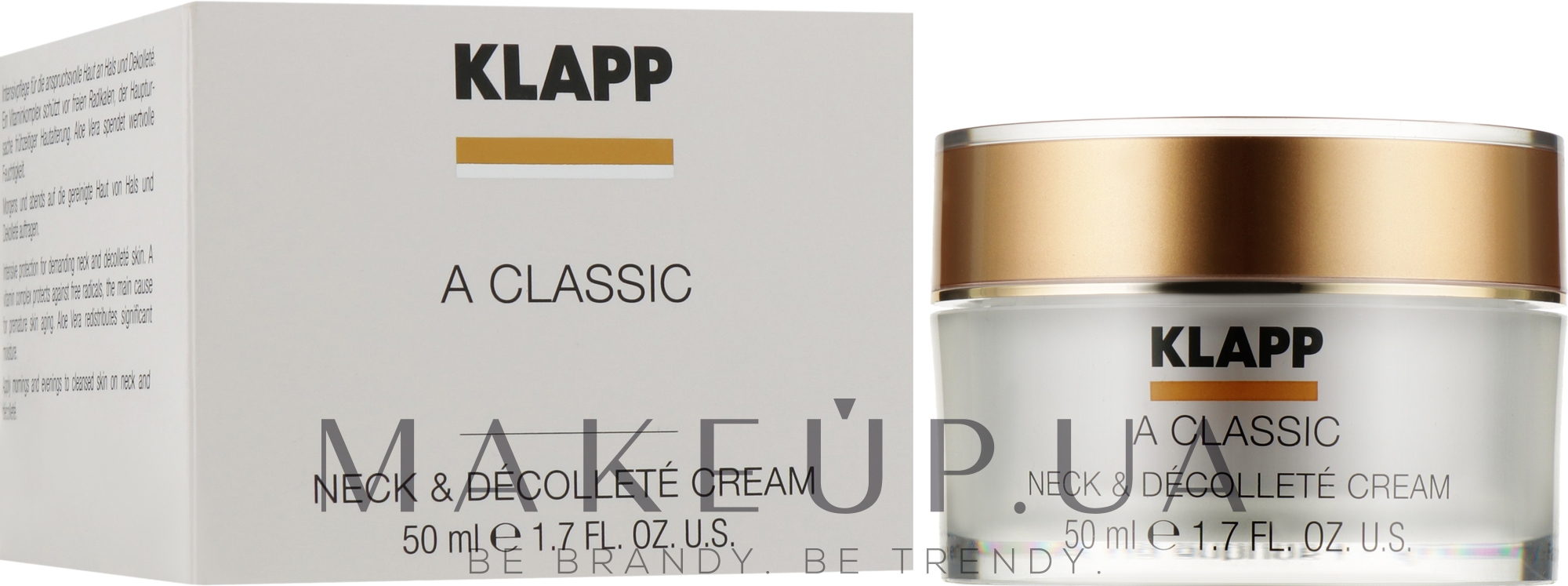 Крем для шиї і декольте - Klapp A Classic Neck & Decollete Cream — фото 50ml