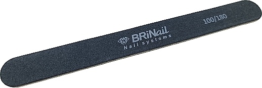 Пилочка для ногтей классик черный, 100/180 - BRINail — фото N1