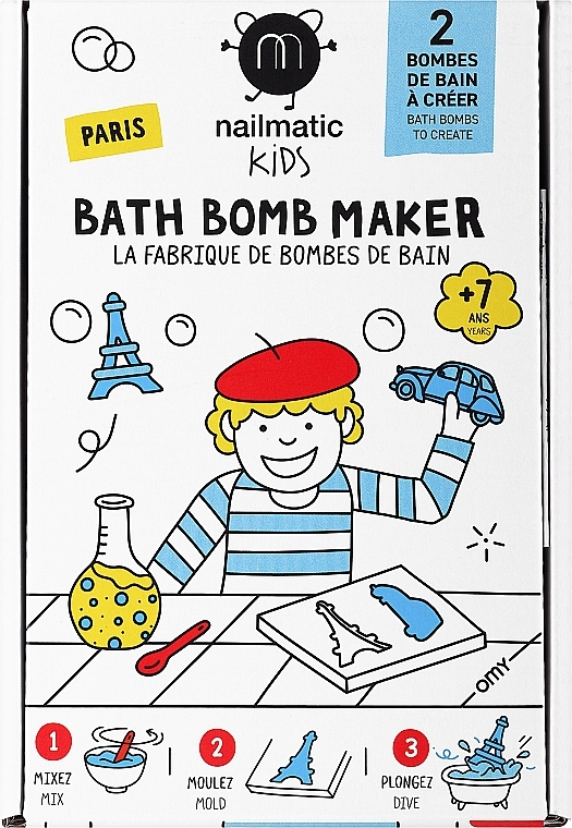 Набір "Зроби сам" - Nailmatic DIY Kit Paris Bath Bomb Maker — фото N1