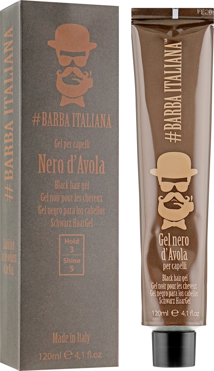 Черный гель для волос - Barba Italiana D'Avola