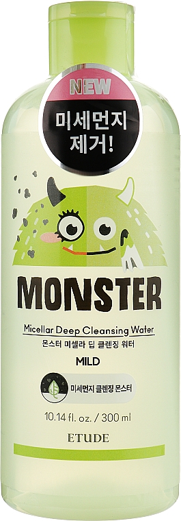 Мицеллярная вода с экстрактом алоэ вера - Etude Monster Micellar Deep Cleansing Water — фото N1