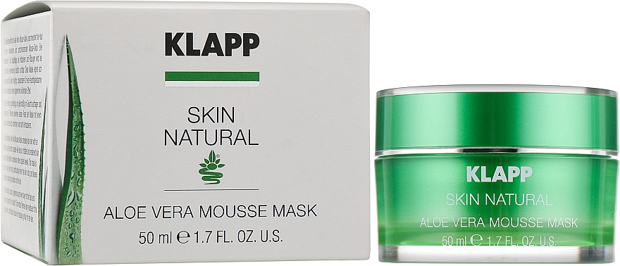 Маска "Алое вера" для обличчя - Klapp Skin Natural Aloe Vera Mousse Mask — фото N2