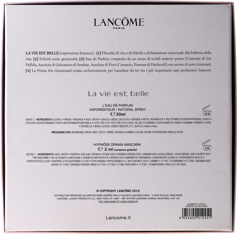 Lancome La Vie Est Belle - Набор (edp/30ml + mascara/2ml) — фото N7