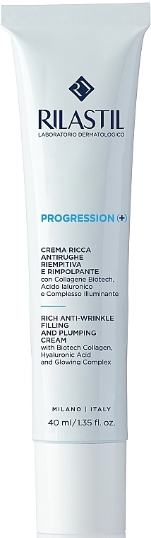 Крем для обличчя - Rilastil Progression ( + ) Rich Anti-Wrinkle Filling Plumping Cream — фото N1