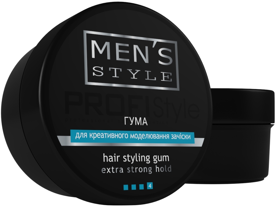 Резина для креативного моделювання зачіски для чоловіків - Profi Style Men's Style Hair Styling Gum Extra Strong Hold — фото N1