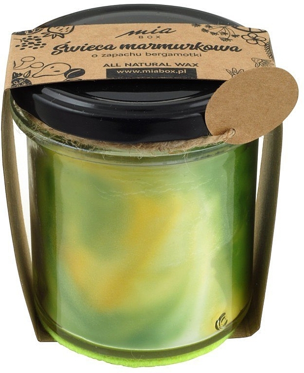 Ароматична мармурова свічка "Бергамот" - Mia Box Bergamot Candle — фото N1