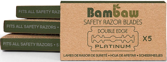 Леза для бритви, 5 шт. - Bambaw Safety Razor Blades — фото N1
