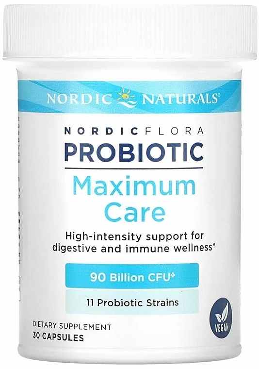 Пробіотик для підтримання кишечника - Nordic Naturals Nordic Flora Probiotic Maximum Care — фото N1