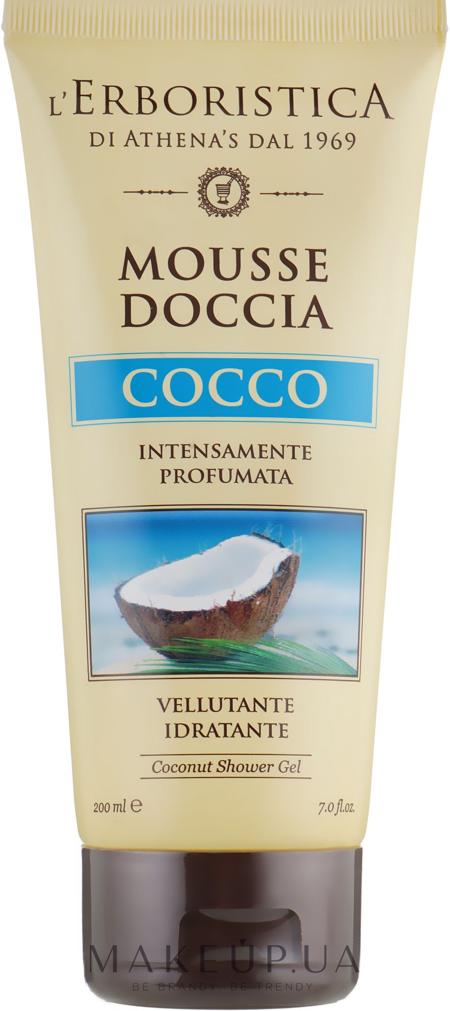 Мус для душу - Athena's Erboristica Shower Mousse Coconut — фото 200ml