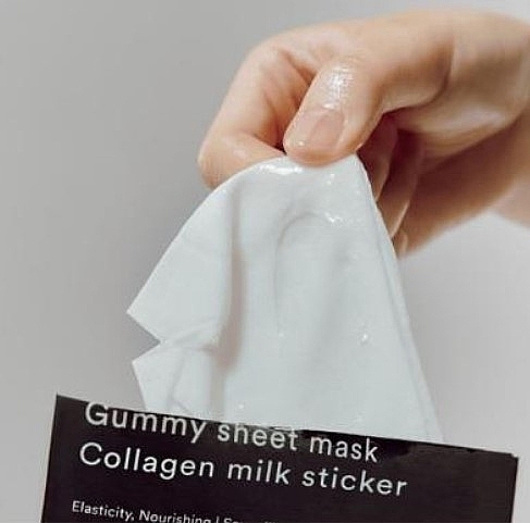 Зволожувальна тканинна маска з молочним протеїном - Abib Gummy Sheet Mask Collagen Milk Sticker — фото N2