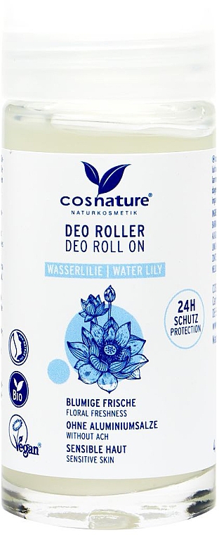 Кульковий дезодорант "Водяна лілія" - Cosnature Deo Roll On Water Lily — фото N1