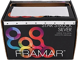 Фольга для парикмахеров в рулоне, 487 м - Framar Large Roll Medium Star Struck Silver — фото N2